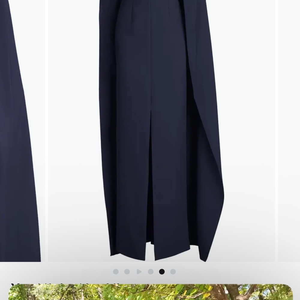 Elycia Capelet Stretch Crepe Gown